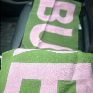 Burberry Green and Pink Scarf